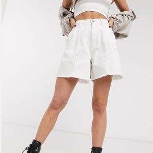 Free People White Denim Shorts